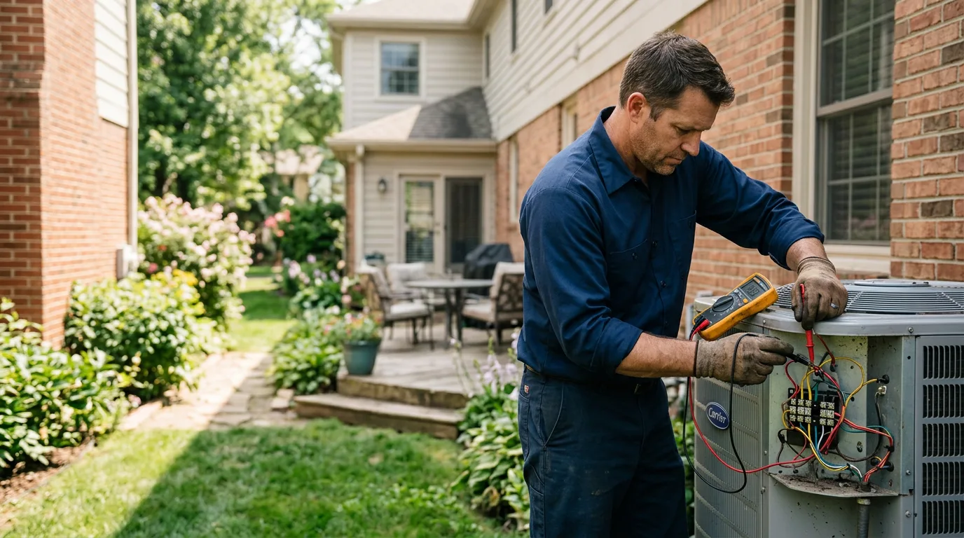 HVAC technician working near Burton, WV
